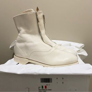 NIB Guidi 210 Horse Leather Front Zip Boots White 37